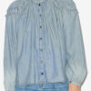 Milya geraffte Chambray-Bluse