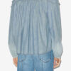 Milya geraffte Chambray-Bluse