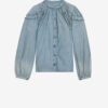 Milya geraffte Chambray-Bluse