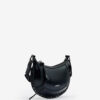 Mini Moon Schultertasche aus genarbtem Leder Mini Moon Schultertasche aus genarbtem Leder