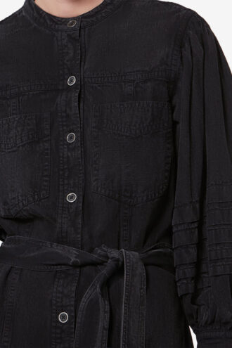 Moe Verwaschenes Chambray-Hemdkleid