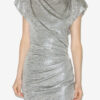 Nadilia Kurzes Metallic-Jerseykleid Nadilia Kurzes Metallic-Jerseykleid
