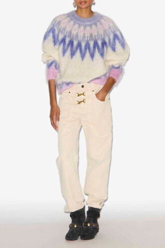 Natania Mohair-Pullover mit Fair-Isle-Muster Natania Mohair-Pullover mit Fair-Isle-Muster