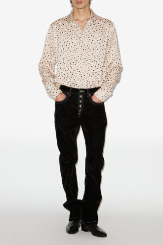 Nathan Fließendes Polka-Dot-Hemd Nathan Fließendes Polka-Dot-Hemd