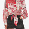 Nathy Gebundenes bedrucktes Baumwollvoile-Hemd Nathy Gebundenes bedrucktes Baumwollvoile-Hemd