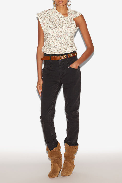 Nayda Asymmetrisches Baumwoll-T-Shirt Nayda Asymmetrisches Baumwoll-T-Shirt