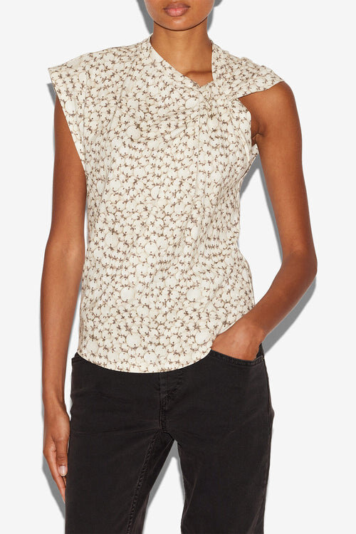 Nayda Asymmetrisches Baumwoll-T-Shirt Nayda Asymmetrisches Baumwoll-T-Shirt