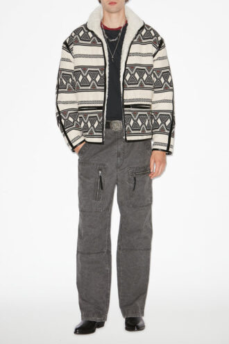 Nelkis Jacquardjacke mit grafischem Muster