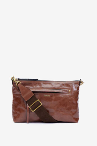 Nessah Schultertasche aus glänzendem Leder