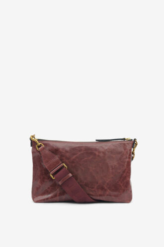 Nessah Schultertasche aus glänzendem Leder