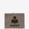 Netia Clutch aus gebleichter Baumwolle mit Logo Netia Clutch aus gebleichter Baumwolle mit Logo