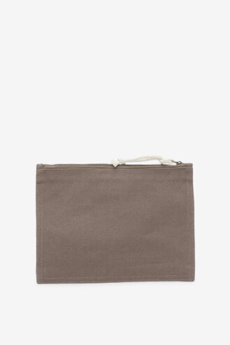 Netia Clutch aus gebleichter Baumwolle mit Logo
