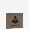 Netia Clutch aus gebleichter Baumwolle mit Logo Netia Clutch aus gebleichter Baumwolle mit Logo