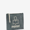Netia Clutch aus gebleichter Baumwolle mit Logo Netia Clutch aus gebleichter Baumwolle mit Logo