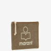 Netia Clutch aus gebleichter Baumwolle mit Logo Netia Clutch aus gebleichter Baumwolle mit Logo