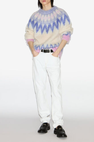 Nicolas Mohair-Pullover mit Fair-Isle-Muster Nicolas Mohair-Pullover mit Fair-Isle-Muster