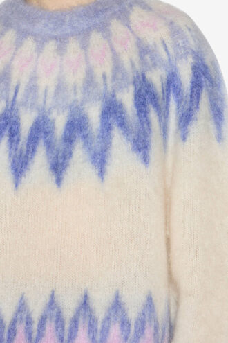 Nicolas Mohair-Pullover mit Fair-Isle-Muster Nicolas Mohair-Pullover mit Fair-Isle-Muster