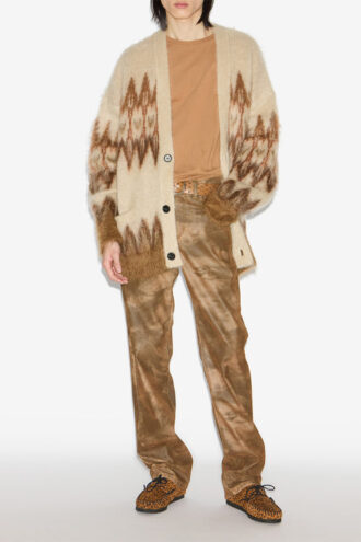 Nielson Mohair-Strickjacke mit Fair-Isle-Muster
