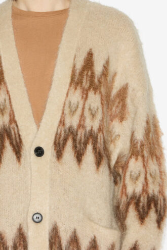 Nielson Mohair-Strickjacke mit Fair-Isle-Muster