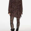 Ora Drapiertes Seidenkleid mit Polka-Dot-Print