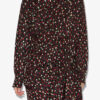 Ora Drapiertes Seidenkleid mit Polka-Dot-Print