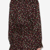 Ora Drapiertes Seidenkleid mit Polka-Dot-Print