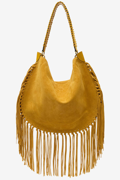 Oskan Hobo Soft Handtasche aus fransigem Kalbswildleder Oskan Hobo Soft Handtasche aus fransigem Kalbswildleder