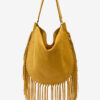 Oskan Hobo Soft Handtasche aus fransigem Kalbswildleder Oskan Hobo Soft Handtasche aus fransigem Kalbswildleder