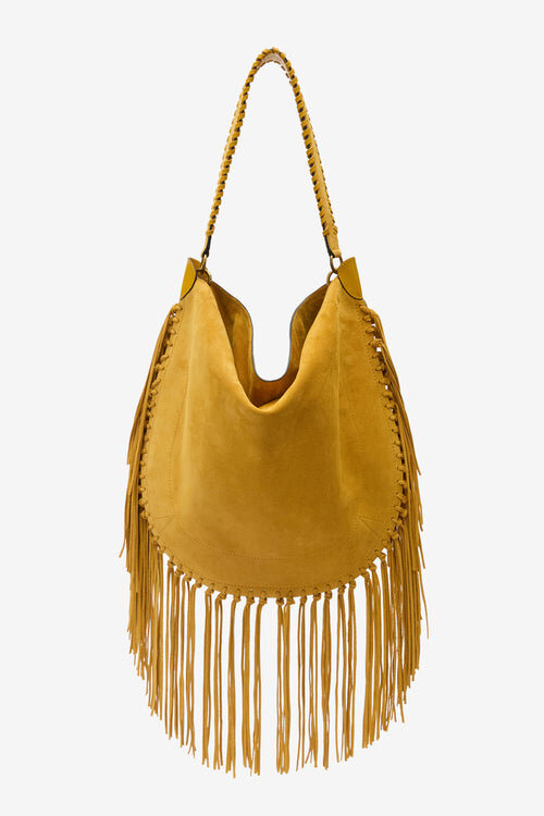 Oskan Hobo Soft Handtasche aus fransigem Kalbswildleder Oskan Hobo Soft Handtasche aus fransigem Kalbswildleder
