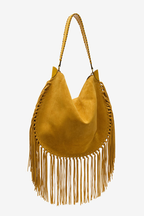 Oskan Hobo Soft Handtasche aus fransigem Kalbswildleder Oskan Hobo Soft Handtasche aus fransigem Kalbswildleder