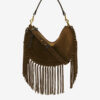 Oskan Hobo Zip Handtasche aus Wildkalbsleder mit Fransen