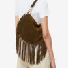 Oskan Hobo Zip Handtasche aus Wildkalbsleder mit Fransen