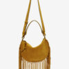 Oskan Hobo Zip Handtasche aus Wildkalbsleder mit Fransen