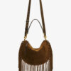 Oskan Hobo Zip Handtasche aus Wildkalbsleder mit Fransen