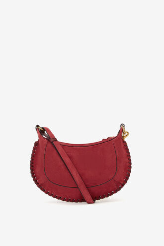 Oskan Moon Schultertasche aus geflochtenem Kalbswildleder