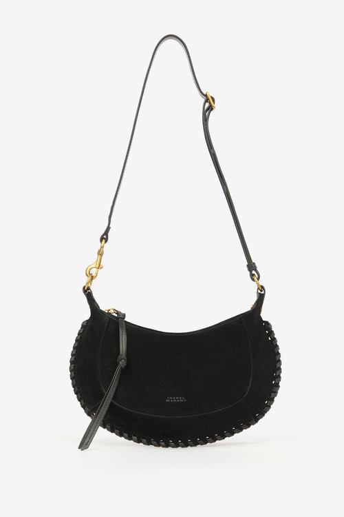 Oskan Moon Schultertasche aus geflochtenem Kalbswildleder Oskan Moon Schultertasche aus geflochtenem Kalbswildleder
