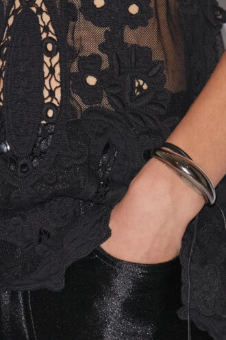 Oyan Lederarmband mit übergroßer Perle