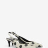 Paldo Leder-Slingbacks mit Polka-Dot-Print Paldo Leder-Slingbacks mit Polka-Dot-Print