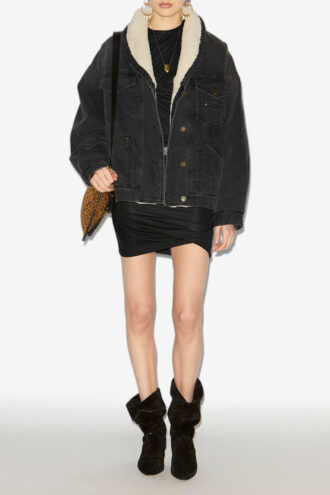 Pimia Jeansjacke mit Kunstfell