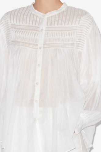 Plalia Bluse aus gerafftem Baumwollvoile