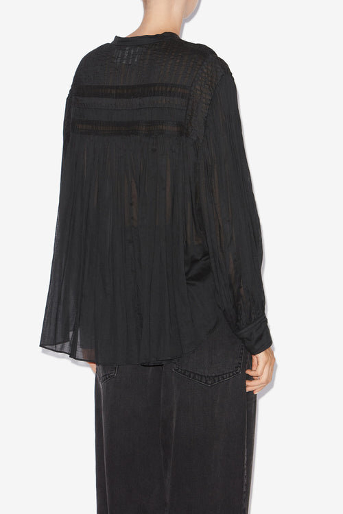 Plalia Bluse aus gerafftem Baumwollvoile Plalia Bluse aus gerafftem Baumwollvoile