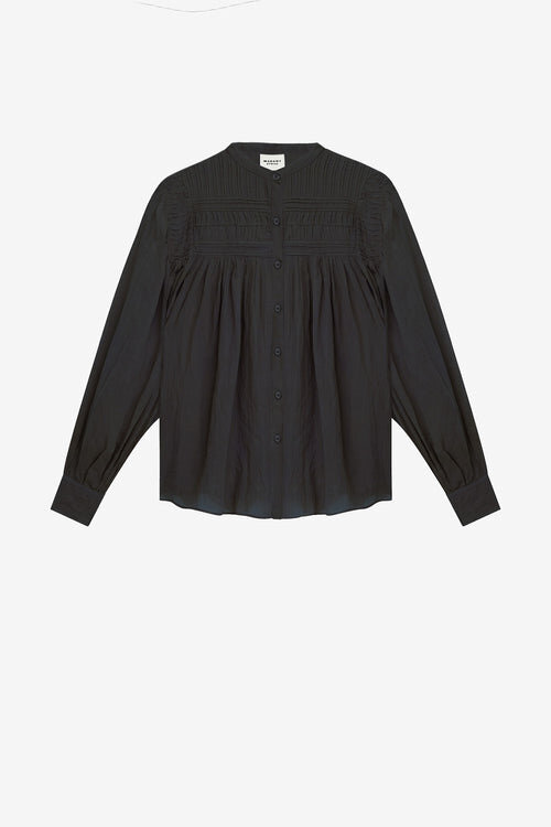 Plalia Bluse aus gerafftem Baumwollvoile Plalia Bluse aus gerafftem Baumwollvoile