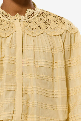 Polly Bluse aus Baumwolle und floraler Spitze
