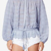 Polly Bluse aus Baumwolle und floraler Spitze Polly Bluse aus Baumwolle und floraler Spitze