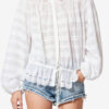 Polly Bluse aus Baumwolle und floraler Spitze Polly Bluse aus Baumwolle und floraler Spitze