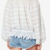 Polly Bluse aus Baumwolle und floraler Spitze Polly Bluse aus Baumwolle und floraler Spitze