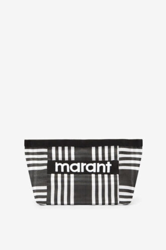 Powden Gestreifte Nylon-Clutch