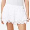 Puria Shorts aus Baumwolle mit Rüschen und floraler Spitze