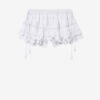 Puria Shorts aus Baumwolle mit Rüschen und floraler Spitze