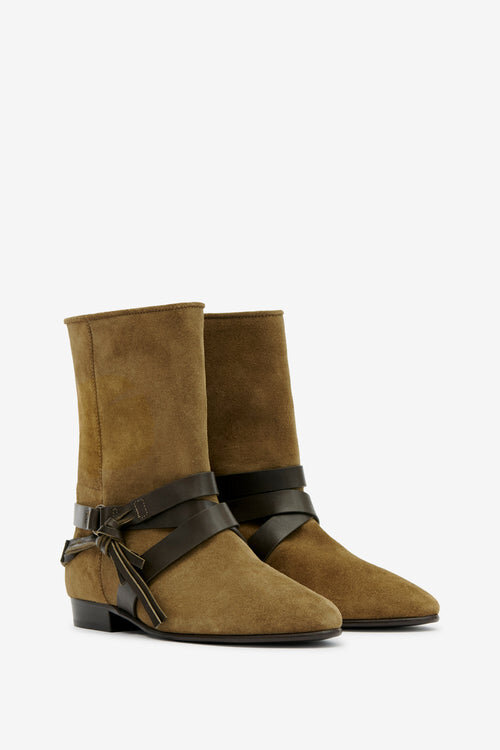 Rejen Flache Wildleder-Stiefeletten Rejen Flache Wildleder-Stiefeletten